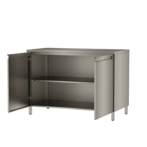 floor standing stainless steel storage cupboard