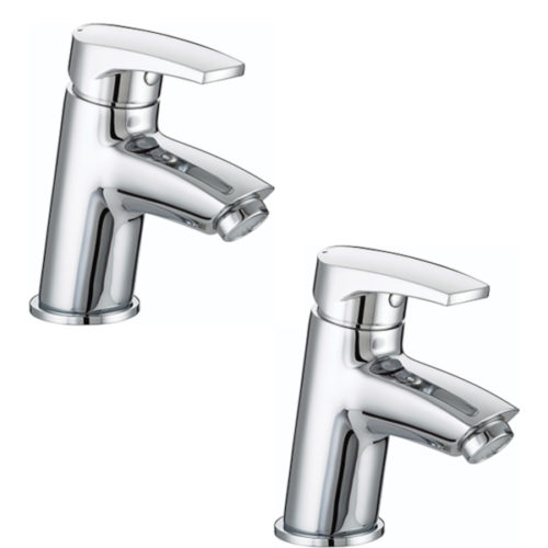 chrome basin mixer with single lever handle pack of 2