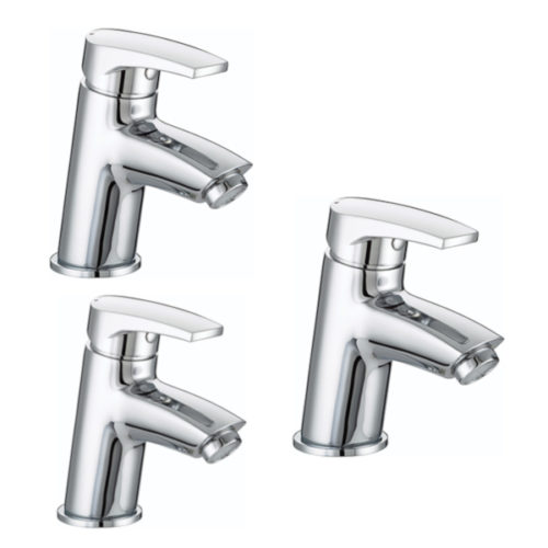 chrome basin mixer with single lever handle pack of 3