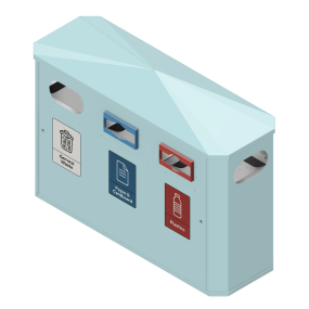 -BIN-001 - Triple tourquise ral 6027.