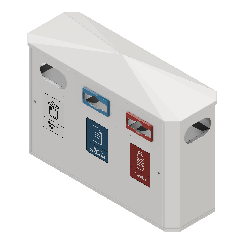 -BIN-001 - Triple - white ral 9001 -BIN-001 - Triple - white ral 9001