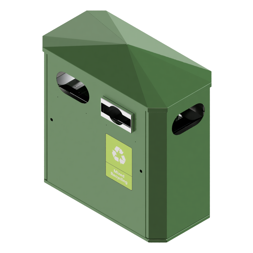 BIN-001 double - green - ral 6001 - BIN-001 double - green - ral 6001 -