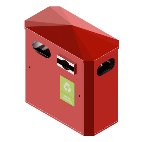 BIN-001 - double - ral 3020 - red