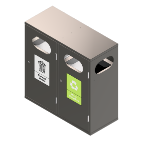 BIN-002 - Double - ral 7022 umbra grey