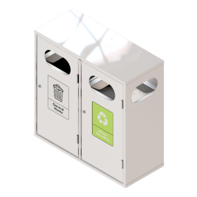 BIN-002 - Double - ral 9001 - white