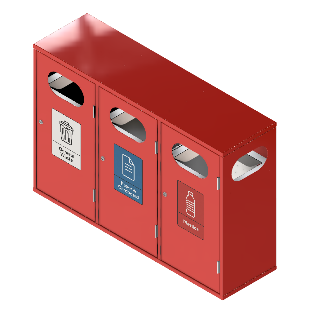 BIN-002 - Triple ral 3020 - red BIN-002 - Triple ral 3020 - red