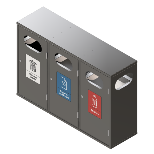 BIN-002 - Triple - ral 7022 umbra grey
