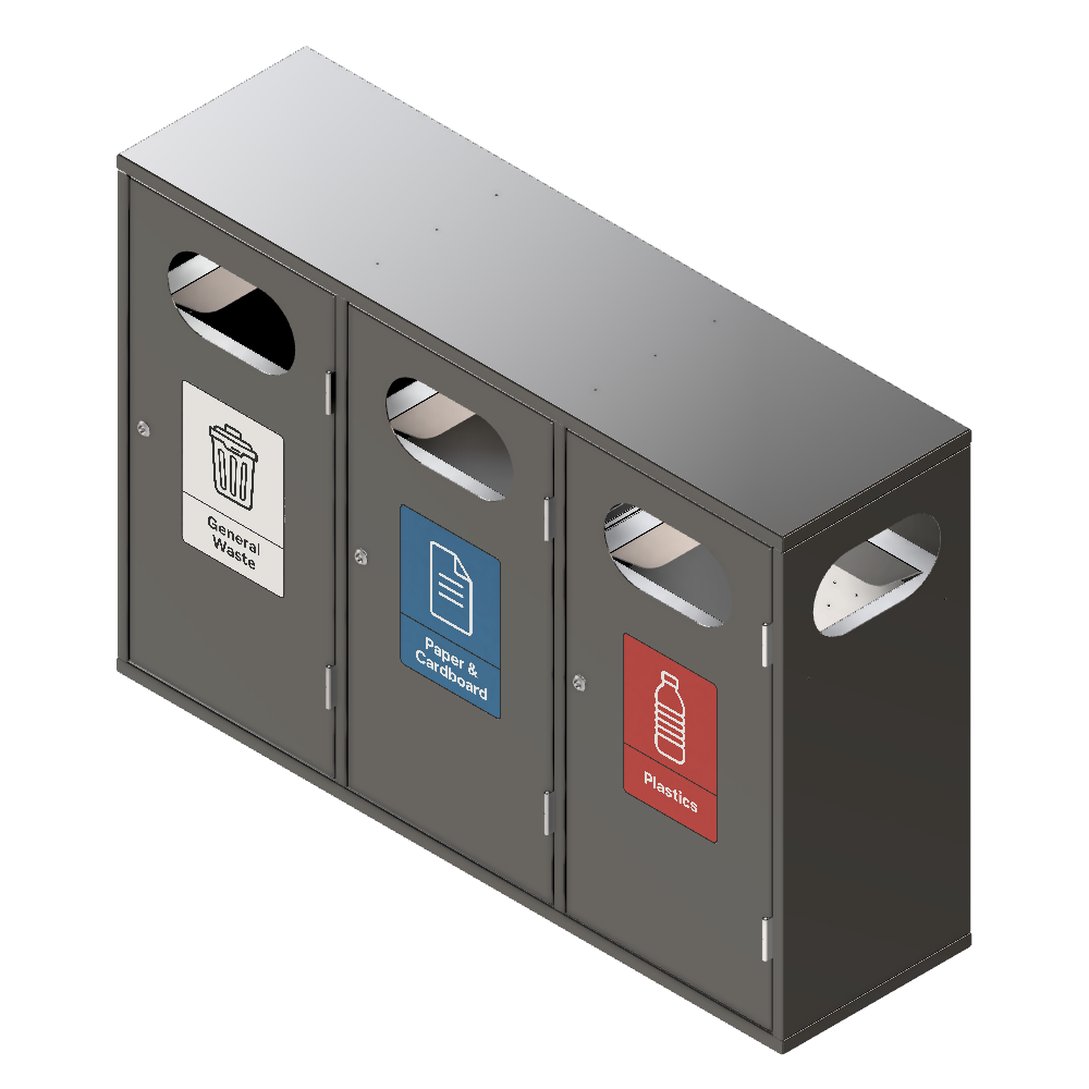 BIN-002 - Triple - ral 7022 umbra grey BIN-002 - Triple - ral 7022 umbra grey