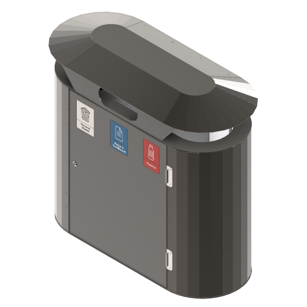 Outdoor Triple Waste Bin - BIN-005