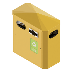 Bin-001 double - ral 1018 yellow