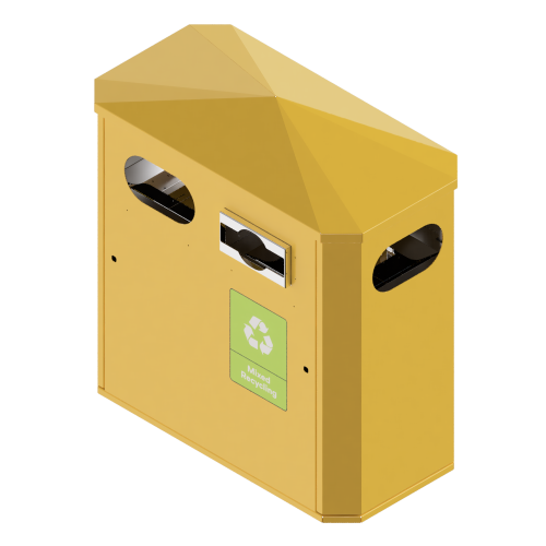 Bin-001 double - ral 1018 yellow