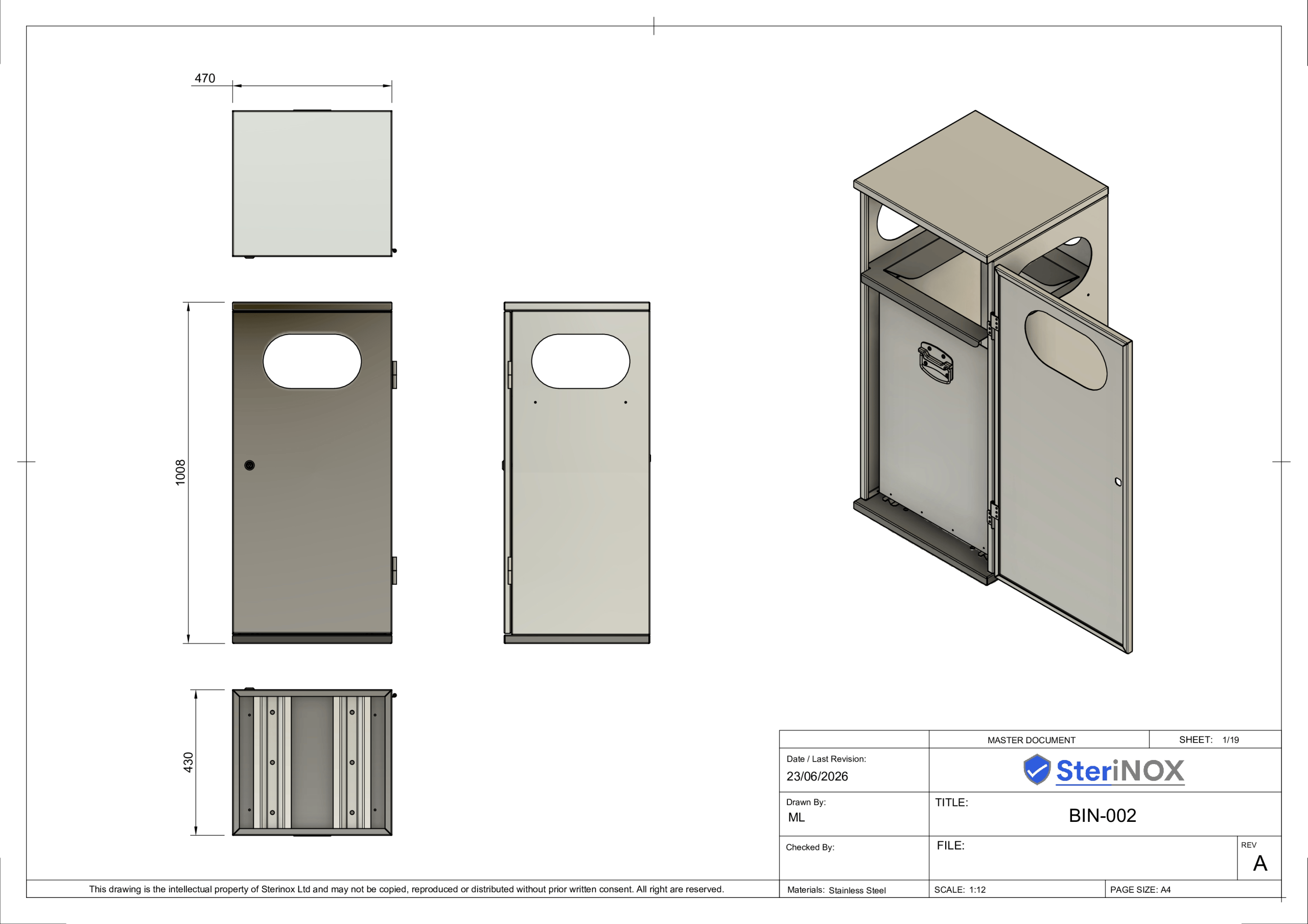 Bin-002 - Single - Drawing Bin-002 - Single - Drawing