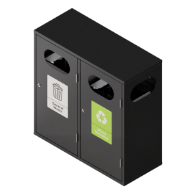 Bin-002 double - ral 9011 black