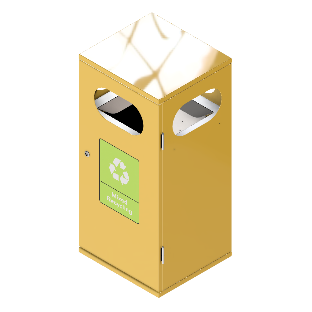 Bin-002-single-yellow-ral 1018 Bin-002-single-yellow-ral 1018
