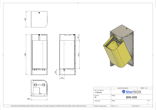 Bin-009 - Single Drawing