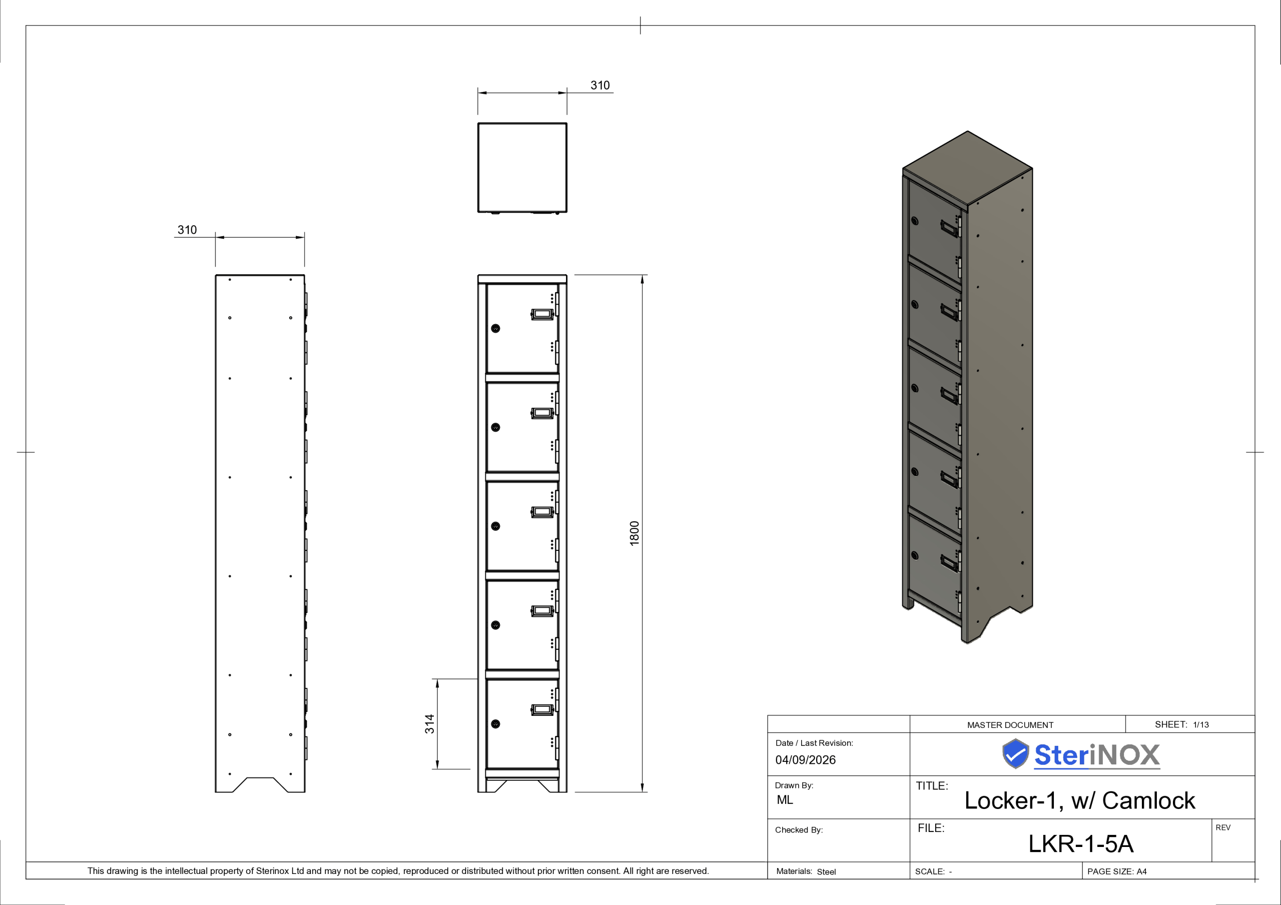 LKR-1-5A (Locker-1) Drawing LKR-1-5A (Locker-1) Drawing