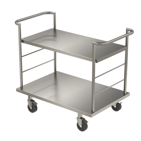 Flat Top Trolley - (adjustable shelf height)
