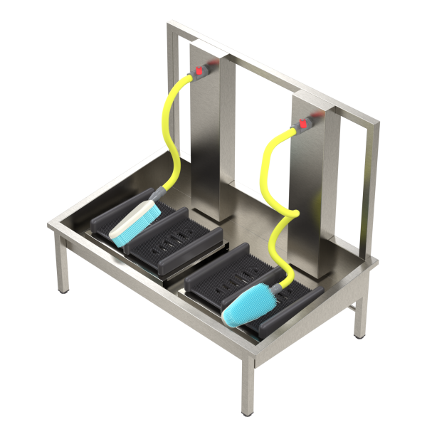 Stainless Steel Boot Wash for two users
