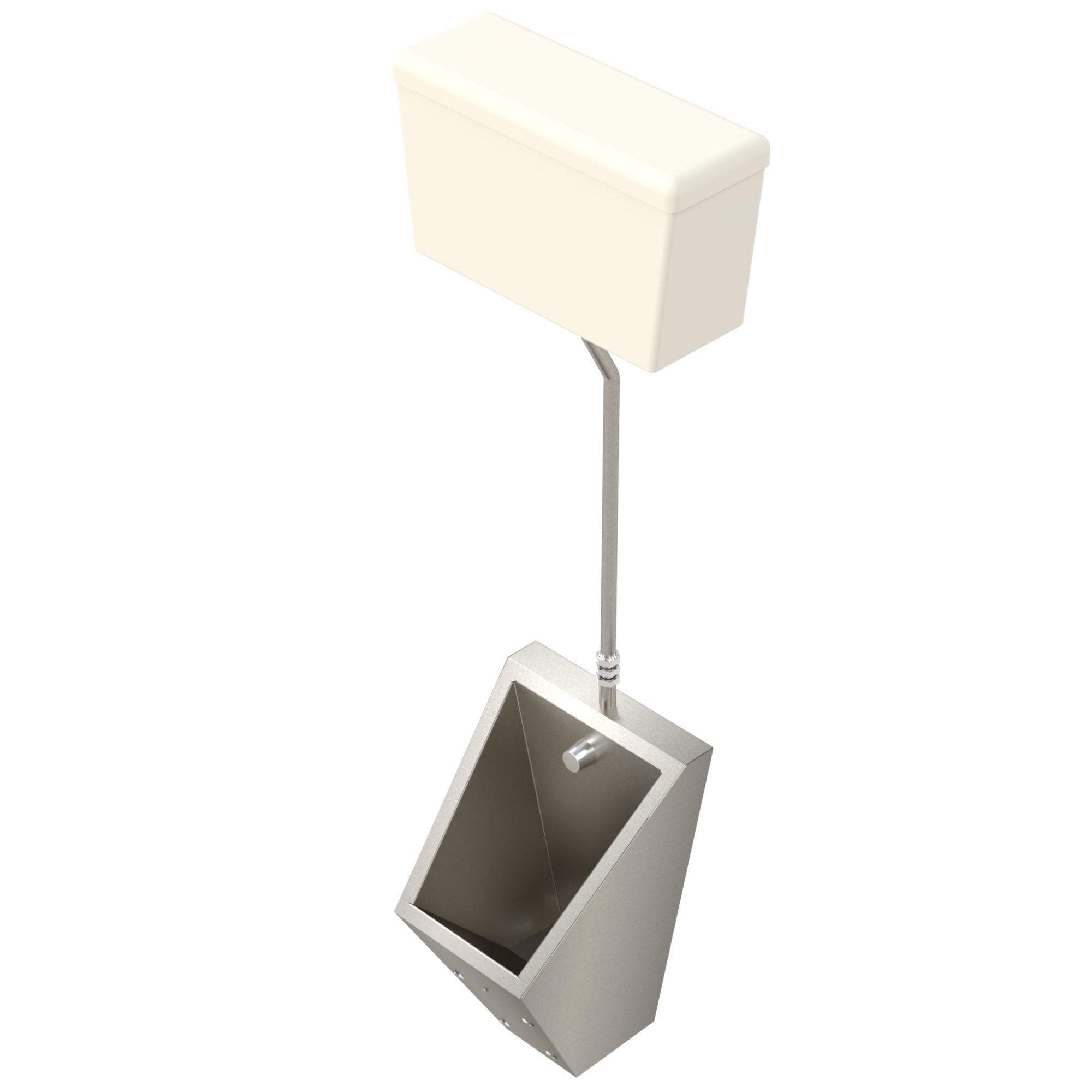 Prem-Urinal-Bowl (2)_Camera_Front ISO Premium stainless steel bowl urinal with plastic cistern by Sterinox
