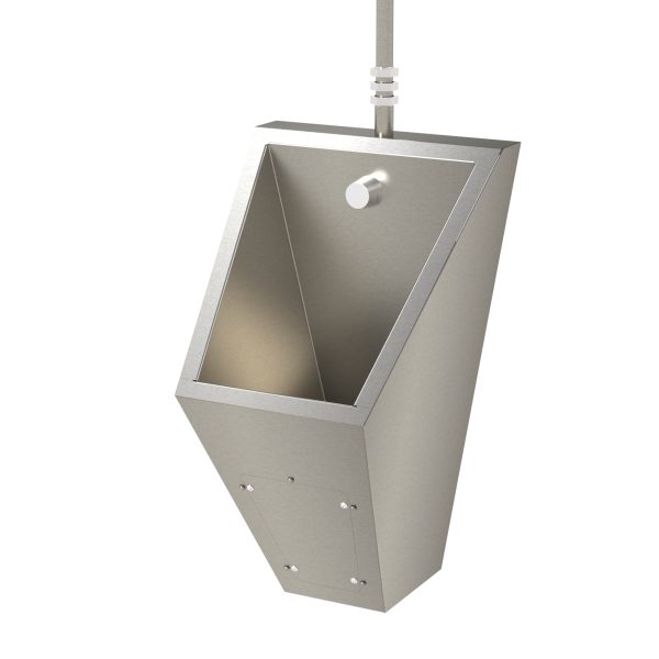 Premium stainless steel bowl urinal with plastic cistern by Sterinox