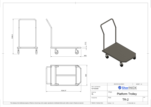TR-2 - Platfrom Trolley Drawing